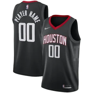 Incantevole Houston Rockets Nike Swingman Custom Jersey Black Statement Edition per i Fan Veri