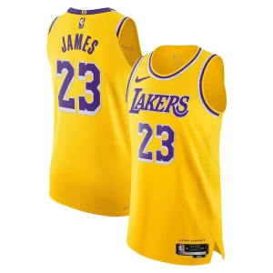 Fascinante Meraviglioso LeBron James Los Angeles Lakers Nike Authentic Player Jersey Icon Edition Gold per i Fan Veri