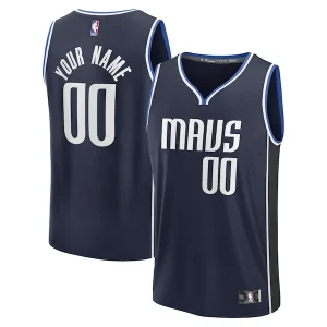 Carino Fantastico Dallas Mavericks Custom Fast Break Jersey Statement Edition Navy/Blue per i Fan Veri