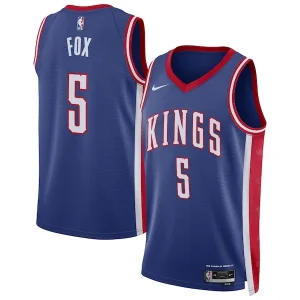 Duraturo Bellissimo De'Aaron Fox Sacramento Kings Nike Unisex 2024/25 Swingman Player Jersey City Edition Blue per i Fan Veri