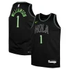 Fascinante Zion Williamson New Orleans Pelicans Nike Youth Swingman Replica Jersey City Edition Black per i Fan Veri
