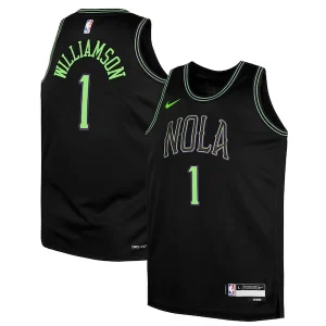 Fascinante Zion Williamson New Orleans Pelicans Nike Youth Swingman Replica Jersey City Edition Black per i Fan Veri