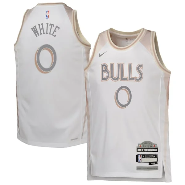 Delizioso Incantevole Coby White Chicago Bulls Nike Youth 2024/25 Swingman Player Jersey City Edition White per i Fan Veri