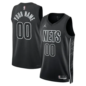 Lussuoso Brooklyn Nets Jordan Brand Unisex 2022/23 Swingman Custom Jersey Statement Edition Black per i Fan Veri