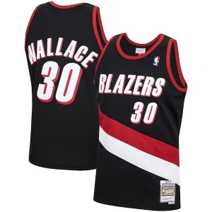 Fascinante Rasheed Wallace Portland Trail Blazers 1999/00 Hardwood Classics Swingman Jersey Black per i Fan Veri