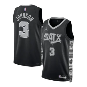 Meraviglioso Elegante Splendido Keldon Johnson San Antonio Spurs Jordan Brand Unisex Swingman Jersey Statement Edition Black per i Fan Veri