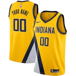 Comodo Indiana Pacers Nike 2019/20 Custom Swingman Jersey Yellow Statement Edition per i Fan Veri