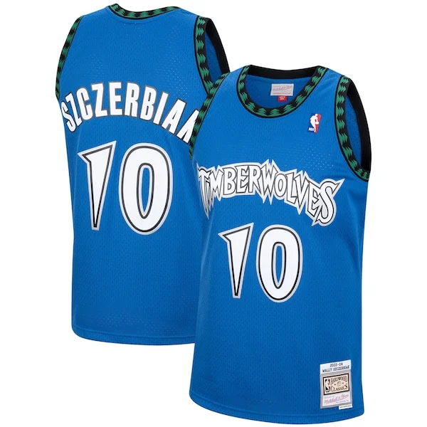 Elegante Eccezionale Stupendo Wally Szczerbiak Minnesota Timberwolves 2001/02 Hardwood Classics Swingman Jersey Blue per i Fan Veri