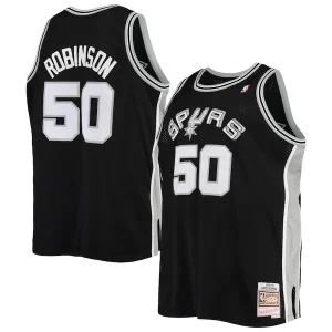 Cool Comodo Trendy David Robinson San Antonio Spurs 1998/99 Big & Tall Hardwood Classics Swingman Jersey Black per i Fan Veri