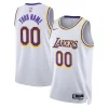 Sofisticato Trendy Los Angeles Lakers Nike Unisex Swingman Custom Jersey White Association Edition per i Fan Veri