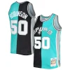 Ottimo Fascinante Moderno David Robinson San Antonio Spurs Hardwood Classics 1998/99 Split Swingman Jersey Black/Teal per i Fan Veri