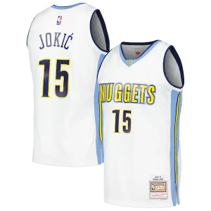 Stupendo Versatile Moderno Nikola Jokic Denver Nuggets 2016/17 Throwback Swingman Jersey White per i Fan Veri