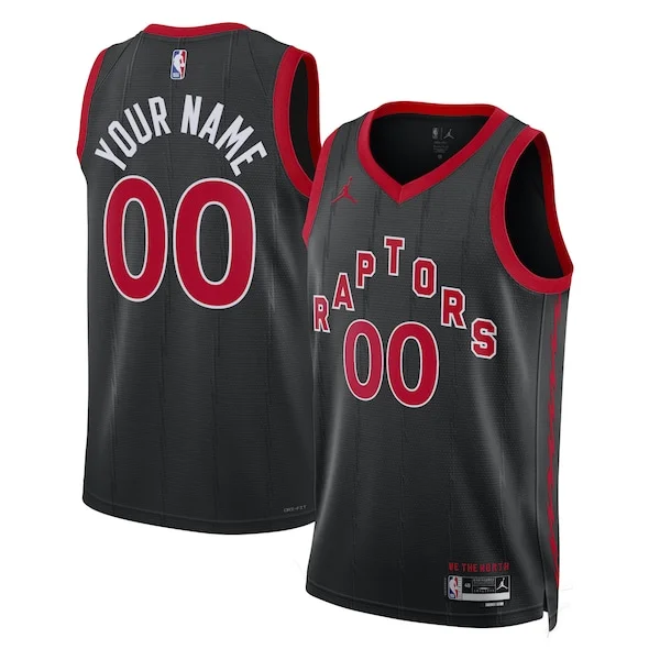 Bellissimo Carino Attraente Toronto Raptors Jordan Brand Unisex 2022/23 Swingman Custom Jersey Statement Edition Black per i Fan Veri