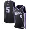 Incantevole Accattivante De'Aaron Fox Sacramento Kings Nike Unisex Swingman Jersey Icon Edition Black/White per i Fan Veri