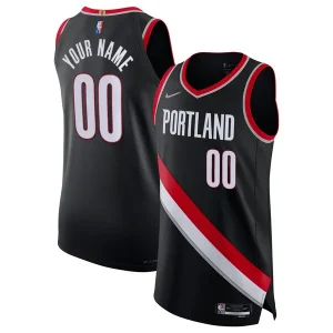 Accattivante Bellissimo Classico Portland Trail Blazers Nike 2021/22 Diamond Authentic Custom Jersey Icon Edition Black per i Fan Veri