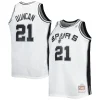 Delizioso Pratico Attraente Tim Duncan San Antonio Spurs Big & Tall Hardwood Classics 1998/99 Swingman Jersey White/Black per i Fan Veri