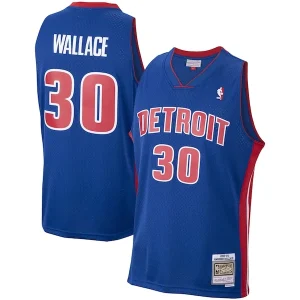 Delizioso Prestigioso Gorgeous Rasheed Wallace Detroit Pistons 2003/04 Hardwood Classics Swingman Jersey Royal per i Fan Veri