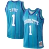 Ottimo Gorgeous Baron Davis Charlotte Hornets 1999/00 Hardwood Classics Swingman Jersey Teal per i Fan Veri