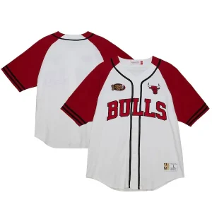 Moderno Chicago Bulls Practice Day Baseball Jersey White per i Fan Veri