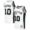 Attraente Accattivante Trendy Dennis Rodman San Antonio Spurs 2001/02 Hardwood Classics Swingman Jersey White per i Fan Veri