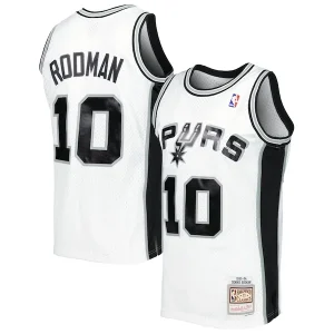 Attraente Accattivante Trendy Dennis Rodman San Antonio Spurs 2001/02 Hardwood Classics Swingman Jersey White per i Fan Veri