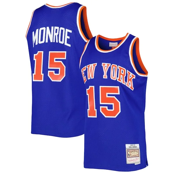 Robusto Versatile Delizioso Earl Monroe New York Knicks 2001/02 Hardwood Classics Swingman Jersey Blue per i Fan Veri