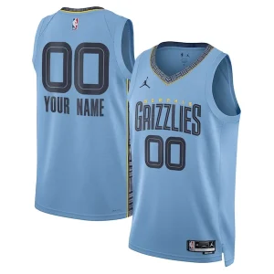 Classico Memphis Grizzlies Jordan Brand Unisex 2022/23 Swingman Custom Jersey Statement Edition Blue per i Fan Veri