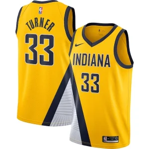 Sofisticato Myles Turner Indiana Pacers Nike Swingman Jersey Gold Statement Edition per i Fan Veri