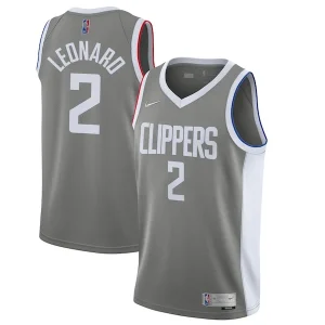 Eccezionale Kawhi Leonard LA Clippers Nike 2020/21 Swingman Player Jersey Gray Earned Edition per i Fan Veri