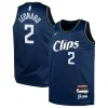 Incantevole Lussuoso Kawhi Leonard LA Clippers Nike Youth Swingman Replica Jersey City Edition Navy per i Fan Veri