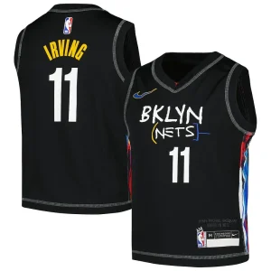 Comodo Bellissimo Kyrie Irving Brooklyn Nets Nike Preschool 2020/21 Swingman Jersey City Edition Black per i Fan Veri