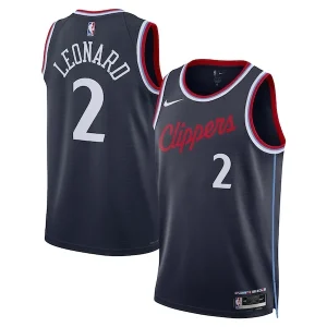 Splendido Kawhi Leonard LA Clippers Nike Unisex 2024/25 Swingman Jersey Navy Icon Edition per i Fan Veri