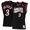 Prestigioso Robusto Allen Iverson Philadelphia 76ers 2000/01 Hardwood Classics Swingman Jersey Black per i Fan Veri