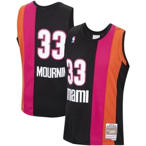 Moderno Raffinato Alonzo Mourning Miami Heat 2005/2006 Hardwood Classics Swingman Jersey Black per i Fan Veri