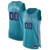 Accattivante Gorgeous Charlotte Hornets Jordan Brand Authentic Custom Jersey Teal Icon Edition per i Fan Veri