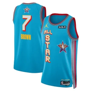 Stupendo Jaylen Brown Nike Unisex 2025 NBA All Star Game Swingman Player Jersey Light Blue per i Fan Veri