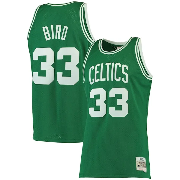 Classico Larry Bird Boston Celtics 1985/86 Big & Tall Hardwood Classics Swingman Jersey Kelly Green per i Fan Veri