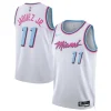 Comodo Jaime Jaquez Jr. Miami Heat Nike Unisex 2024/25 Swingman Player Jersey City Edition White per i Fan Veri