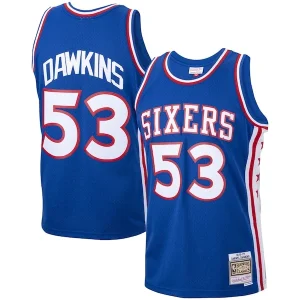 Versatile Accattivante Resistente Darryl Dawkins Philadelphia 76ers 1976/77 Hardwood Classics Swingman Jersey Royal per i Fan Veri