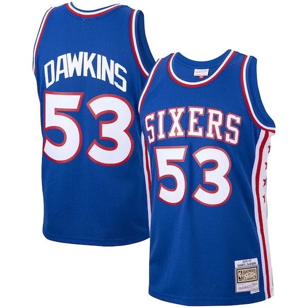 Versatile Accattivante Resistente Darryl Dawkins Philadelphia 76ers 1976/77 Hardwood Classics Swingman Jersey Royal per i Fan Veri