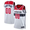 Stupendo Washington Wizards Nike Unisex Swingman Custom Jersey White Association Edition per i Fan Veri