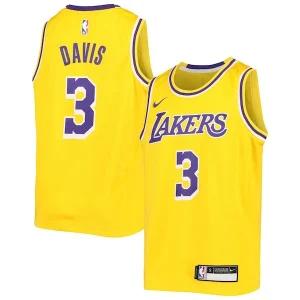 Moderno Anthony Davis Los Angeles Lakers Nike Youth Swingman Jersey Icon Edition Gold per i Fan Veri