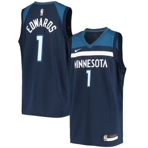 Magnifico Duraturo Meraviglioso Anthony Edwards Minnesota Timberwolves Nike Youth 2020/21 Swingman Jersey Icon Edition Navy per i Fan Veri
