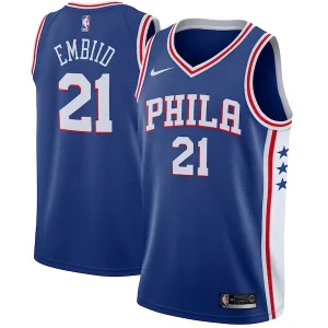 Ottimo Carino Elegante Joel Embiid Philadelphia 76ers Nike Swingman Jersey Royal Icon Edition per i Fan Veri