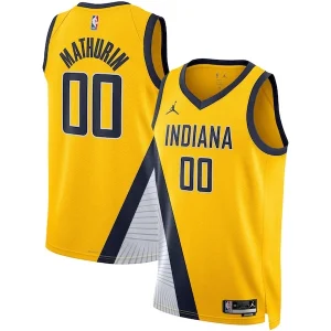 Pratico Duraturo Accattivante Bennedict Mathurin Indiana Pacers Jordan Brand Unisex Swingman Jersey Statement Edition Gold per i Fan Veri