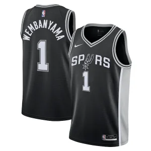Cool Robusto Duraturo Victor Wembanyama San Antonio Spurs Nike Youth Swingman Jersey Icon Edition Black per i Fan Veri