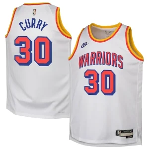 Pratico Stupendo Gorgeous Stephen Curry Golden State Warriors Nike Youth 2024/25 Swingman Jersey White Classic Edition per i Fan Veri