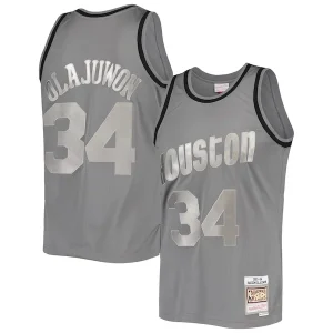 Classico Carino Fascinante Hakeem Olajuwon Houston Rockets Hardwood Classics Retired Player 1993/94 Metal Works Swingman Jersey Charcoal per i Fan Veri