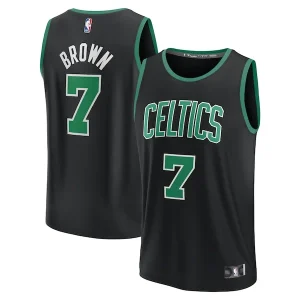 Pratico Jaylen Brown Boston Celtics Youth Fast Break Replica Player Jersey Statement Edition Black per i Fan Veri