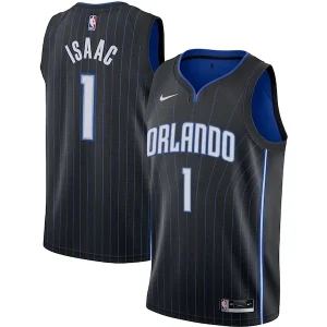 Eccezionale Jonathan Isaac Orlando Magic Nike Swingman Jersey Black Icon Edition per i Fan Veri